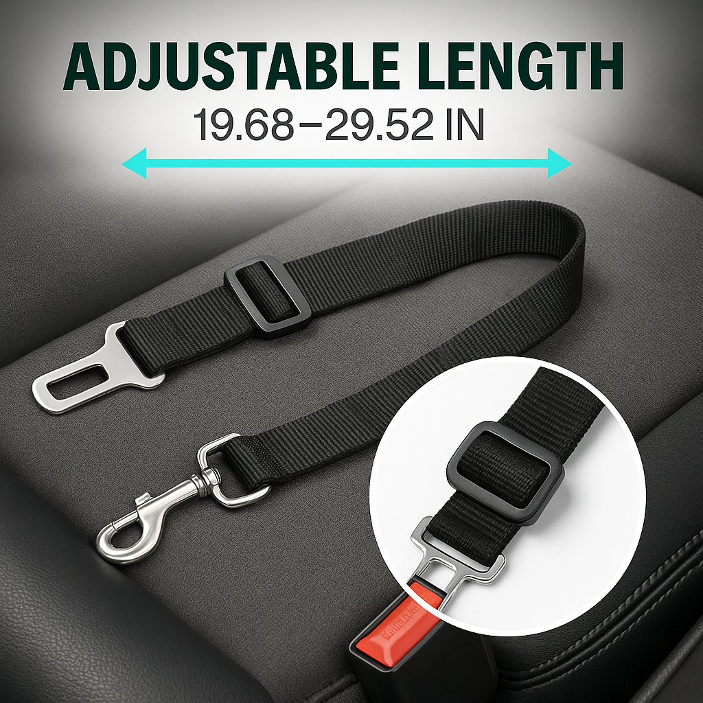 Adjustable Retractable Pet Car Harness