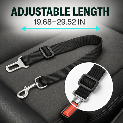 Adjustable Retractable Pet Car Harness