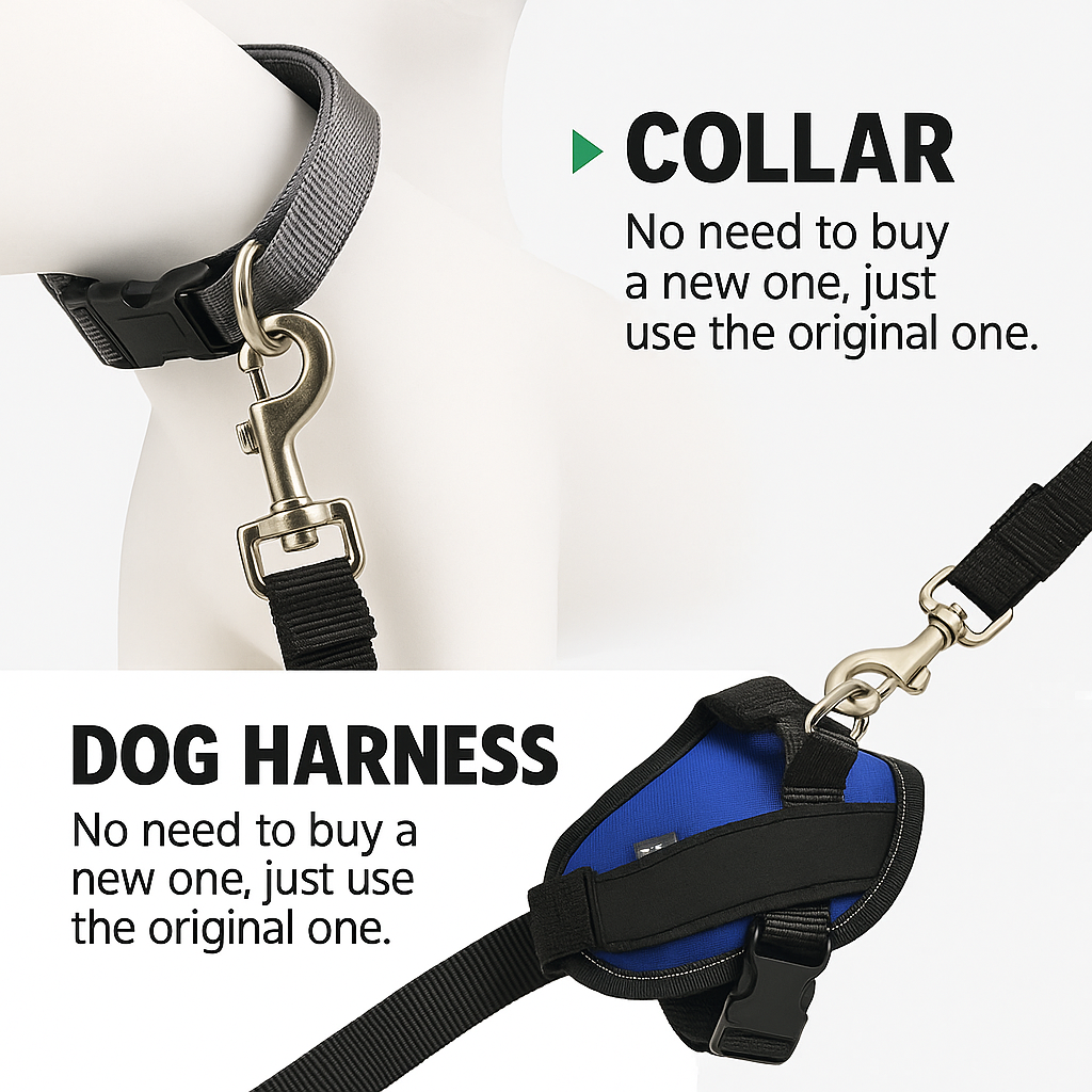 Adjustable Retractable Pet Car Harness