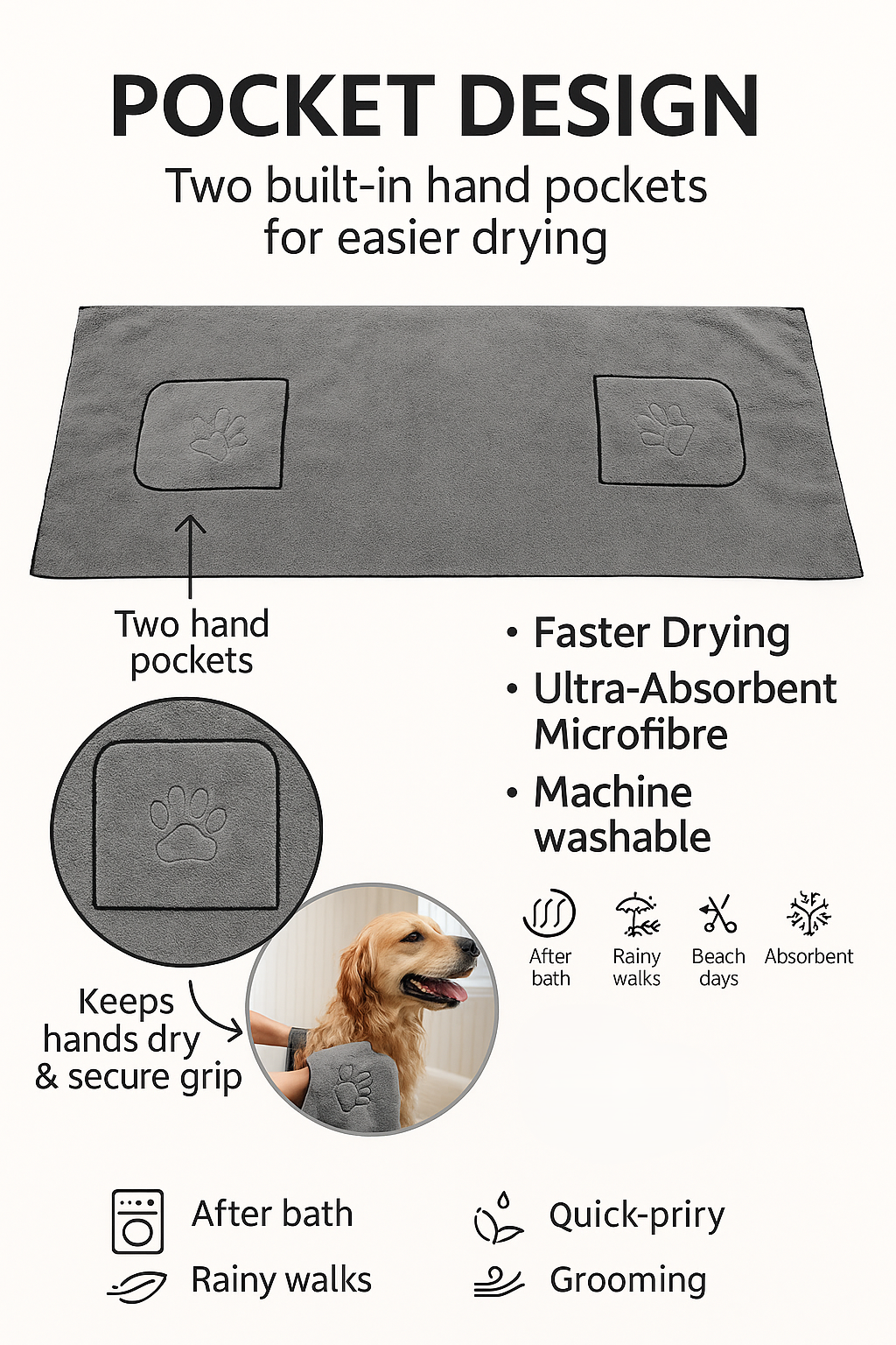 Ultra-Absorbent Paw Towel